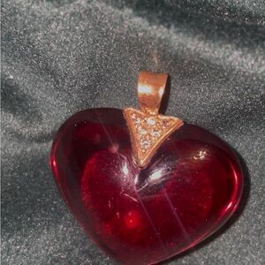 Elegant Red Heart Pendant